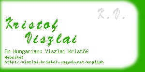 kristof viszlai business card