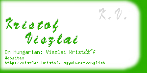 kristof viszlai business card